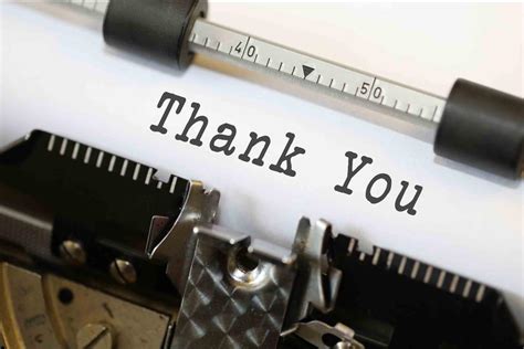 Thank You - Free of Charge Creative Commons Typewriter image