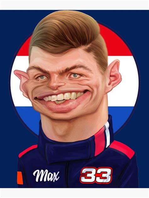 "Max Verstappen 33 Caricature " Poster for Sale by ROSAVA-CA | Redbubble