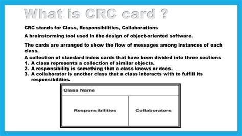 Ooad presentatin crc cards