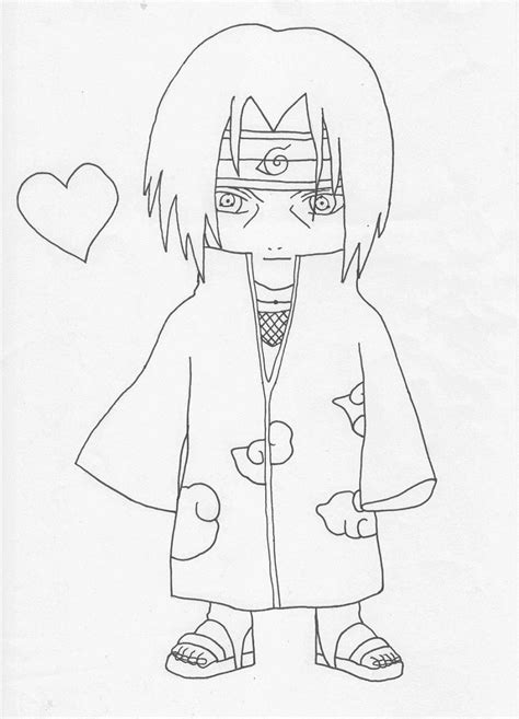 Baby Itachi Uchiha Coloring Page - Anime Coloring Pages