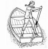 Girl Rowing Boat Coloring Page  Free Printable Pages For Kids sketch template