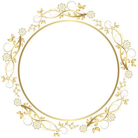 Gold Flower Frame Png Photo Png Mart | Images and Photos finder