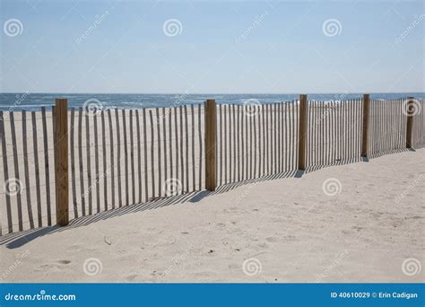 Sand Fence on Beach stock image. Image of tranquility - 40610029