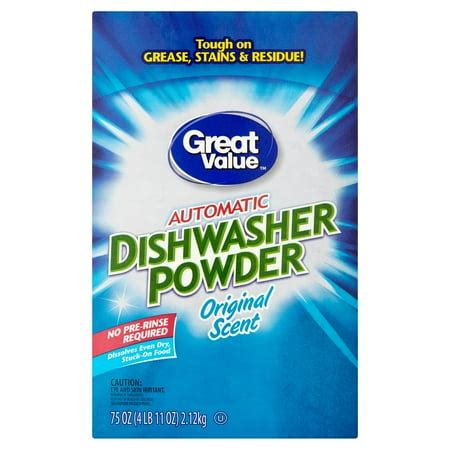 Great Value Automatic Dishwasher Powder, Original Scent, 75 oz ...