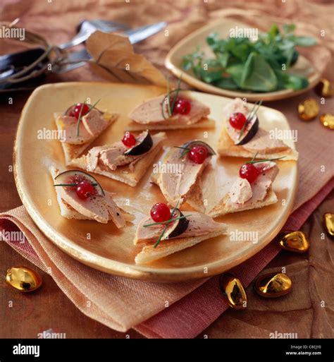 Aperitif foie gras on toast Stock Photo - Alamy