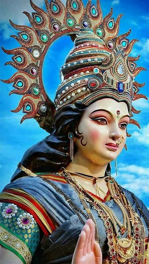 Mata Rani, Devi Maa Statue, Blue Sky Background, goddess, durga maa, HD ...