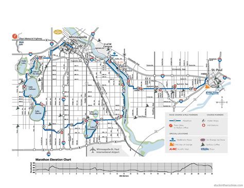 Twin Cities marathon course map - almost all along water Marathon Advice, Marathon Plan, City ...