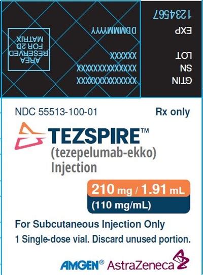 NDC 55513-100 Tezspire Tezepelumab-ekko Injection, Solution Subcutaneous