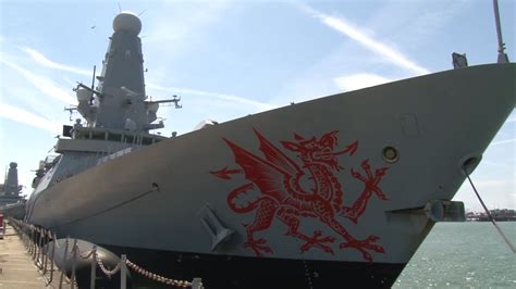 HMS Dragon Fires Rare 17-Gun Salute On Her Homecoming