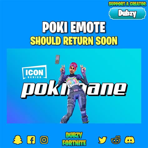 The Rare Poki Emote has an updated Item Shop asset, meaning it should eventually return to the ...