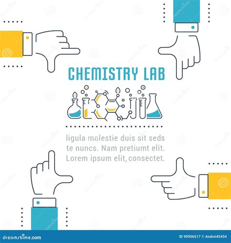 Website Banner and Landing Page Chemistry Lab Stock Illustration - Illustration of exam ...