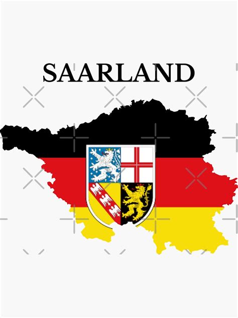 "Saarland Map Flag, Germany" Sticker by marosharaf | Redbubble