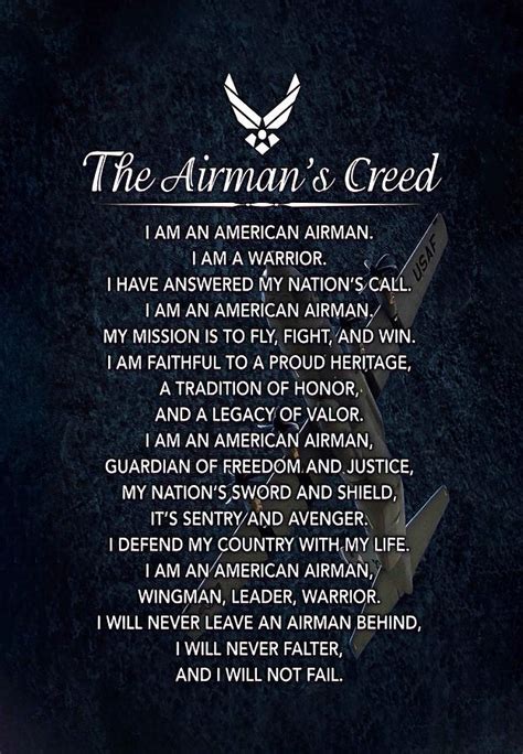 The Airman's Creed Canvas, I Am A American Airman Canvas, Veteran Canvas, American Proud Canvas ...