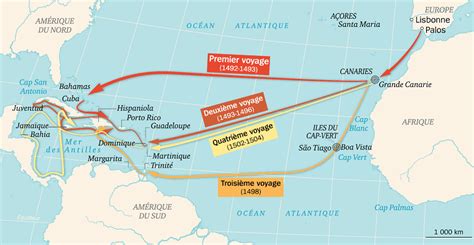 Christophe colomb voyages » Voyage - Carte - Plan