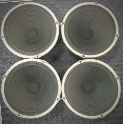 Quad of 4x12 Fane pop Guitar Speakers 1971 - hammerite cast | Reverb