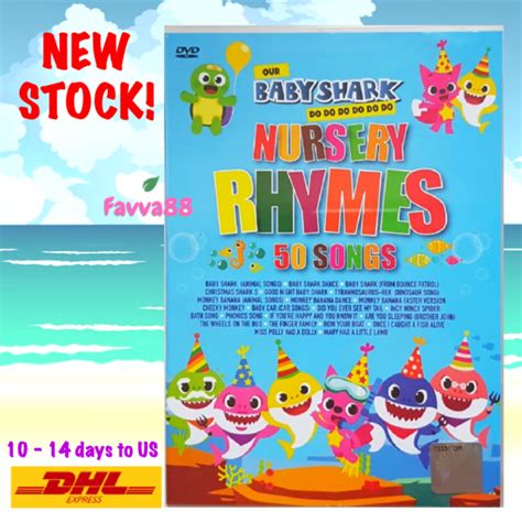 Pinkfong Baby Shark DVD Children Nursery Rhymes 50 Kids Songs English Version for sale online | eBay