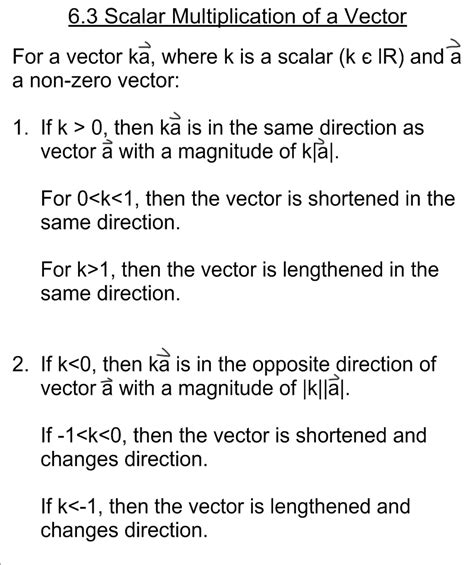 4U Calculus & Vectors: 6.3 Multiplication of a Vector by a Scalar