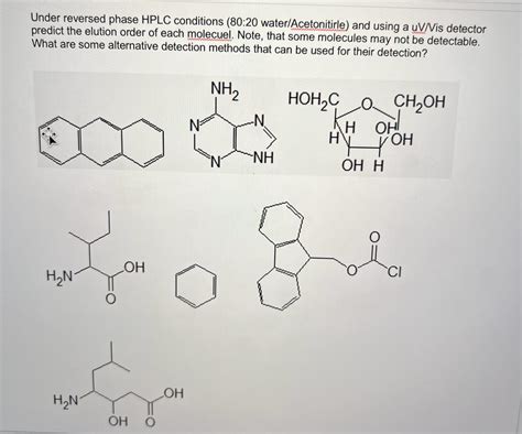 Solved Under reversed phase HPLC conditions (80:20 | Chegg.com