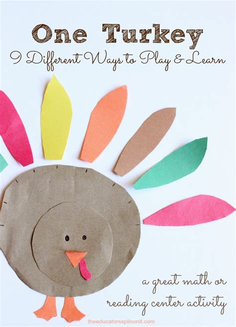 Easy to make Turkey Learning Games and Activities for Kids