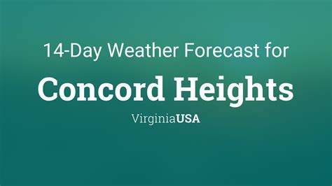 Concord Heights, Virginia, USA 14 day weather forecast