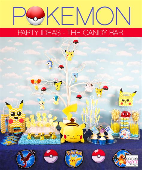 Pokemon Party Ideas - How To Set Up A Pokemon Candy Bar! - Soiree Event Design