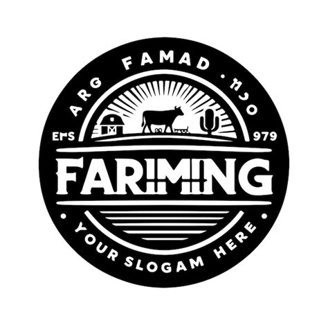 Premium Vector | Farm logo silhouette vector