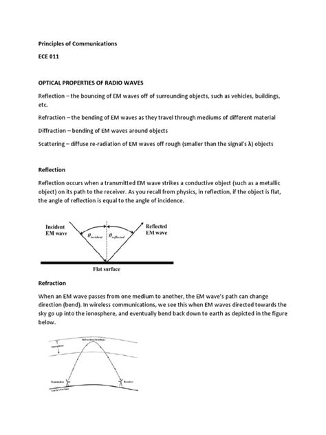 Optical Properties of Radio Waves | PDF | Radio Propagation | Waves