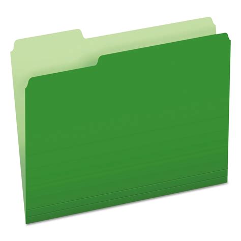 Colored File Folders, 1/3 Cut Top Tab, Letter, Green/Light Green, 100/Box - Walmart.com ...