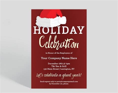 Holiday Hat Corporate Party Invitation, 1025680 | The Gallery Collection