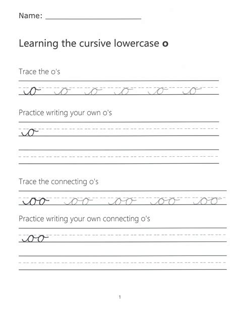 Cursive o – How to Write a Lowercase o in Cursive