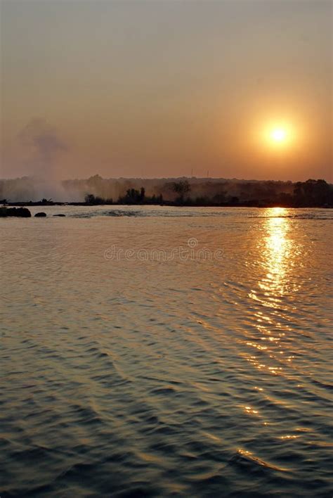 Sunset Over the Zambezi River Stock Photo - Image of zambezi, orange: 139782004