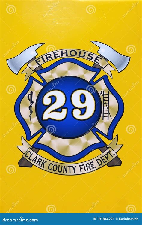 Clark County Fire Department Emblem on a Firetruck in Las Vegas Editorial Photo - Image of ...