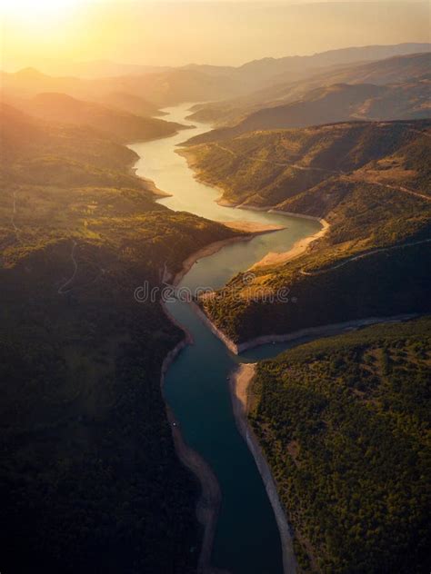 Winding river aerial view stock image. Image of green - 11291551