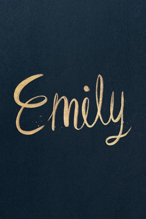 Emily sparkling gold font psd typography | free image by rawpixel.com / busbus | Typography psd ...