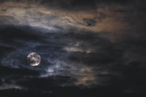 Full Moon Behind Clouds · Free Stock Photo