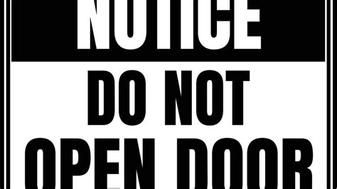 Do Not Open Door Sign | FREE Download