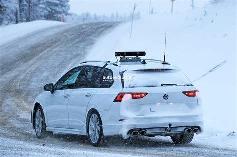 Mind the Camo: 2025 VW Golf R Variant Spied in Europe Feeling at Home on Snow and Ice ...