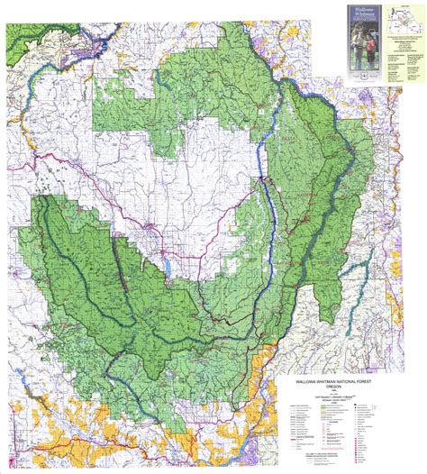 Wallowa-Whitman National Forest Visitor Map North by US Forest Service ...