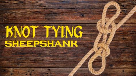 How to Tie A Sheepshank Knot - YouTube