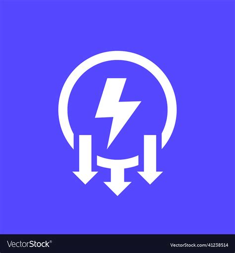 Power consumption decrease icon electricity sign Vector Image