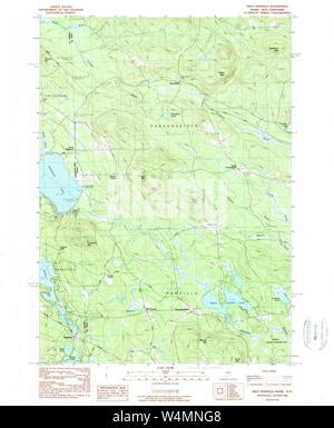 Maine USGS Historical Map West Newfield 20110825 TM Inversion Restoration Stock Photo - Alamy