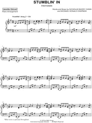 "Stumblin' In" Sheet Music - 3 Arrangements Available Instantly - Musicnotes