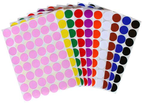 Dots Stickers Color Coding ~5/8 Inch 17mm Small Round Circular Labels | eBay