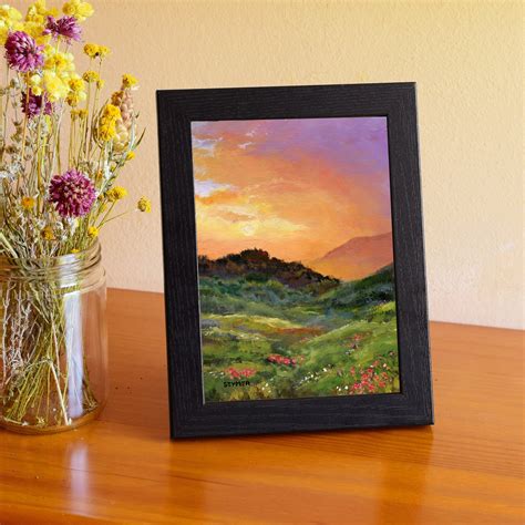 Oklahoma Sunset Painting Original Art Landscape Wall Art - Etsy