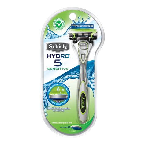 Schick Hydro 5 Sense Sensitive Men's Razor - 1 Handle + 2 Refills ...