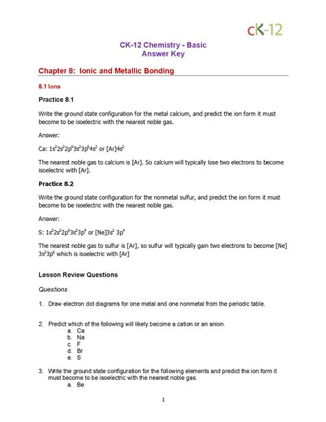 Free metallic bonding worksheet, Download Free metallic bonding worksheet png images, Free ...