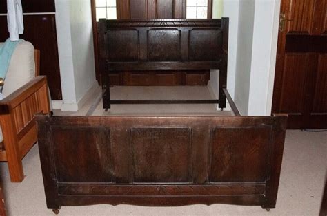 Antique double bed frame dark wood possibly oak | in Long Ashton, Bristol | Gumtree