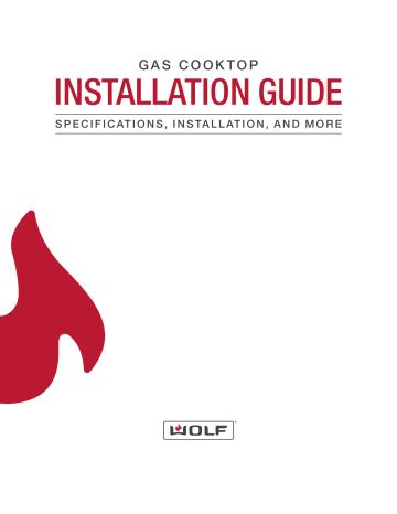 Wolf CG152TF/S/LP Gas Cooktop Installation Guide | Manualzz