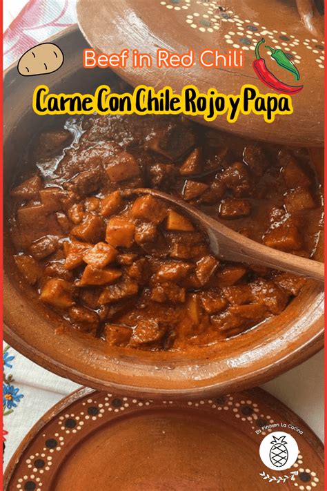 Carne Con Chile Rojo y Papa (Beef and Potato in Red Chili) | Recipe | Beef and potatoes, Mexican ...