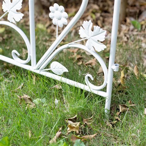 5 Pack Decorative Garden Fence For Landscaping White Panels Rust Proof ...